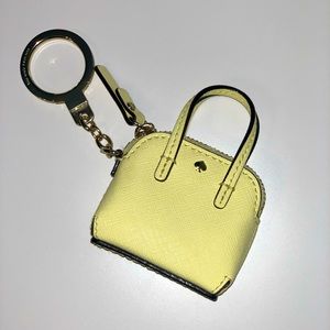 Pale Yellow Kate Spade Keychain Coin Purse